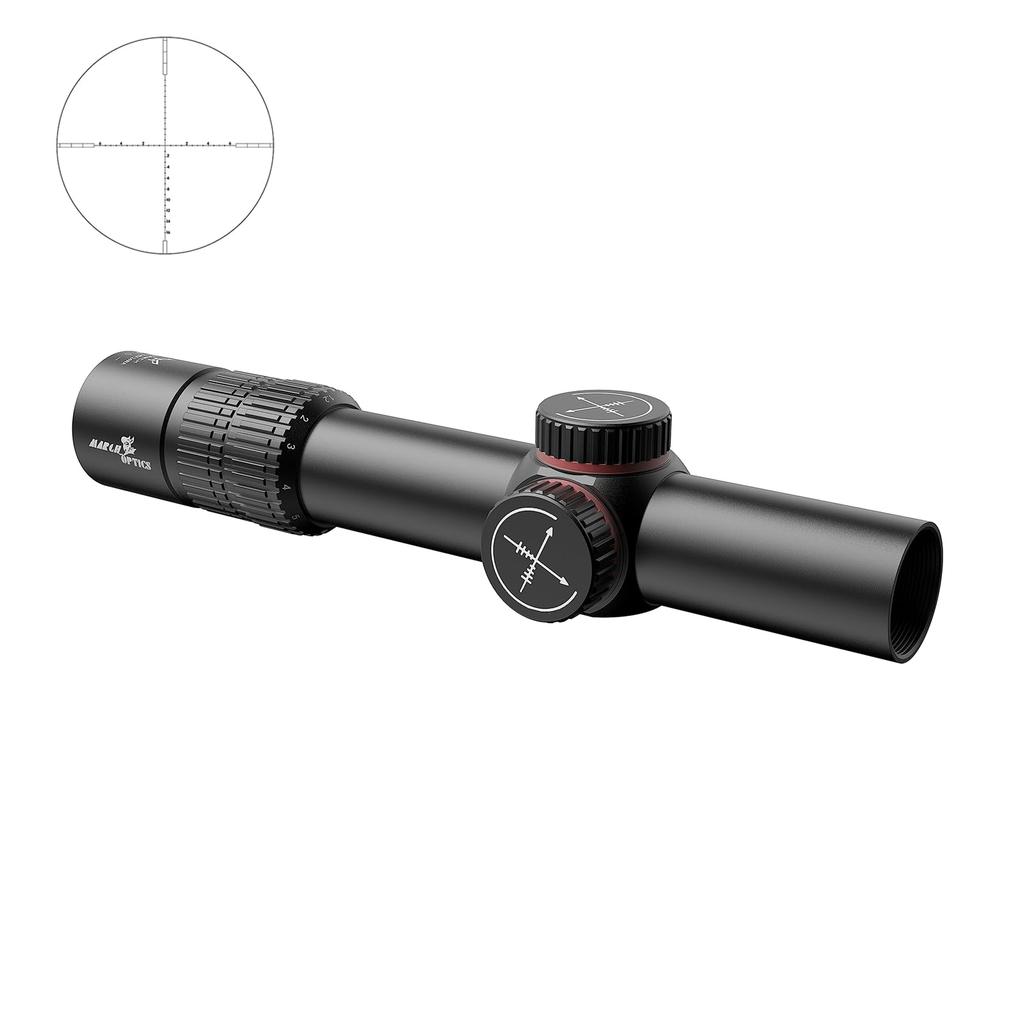 Skeery HT 1.2-6x24WA Riflescope, Variable Magnification Airsoft Sight, Short Scope, Electric Gun Scope, Mounting Ring Included