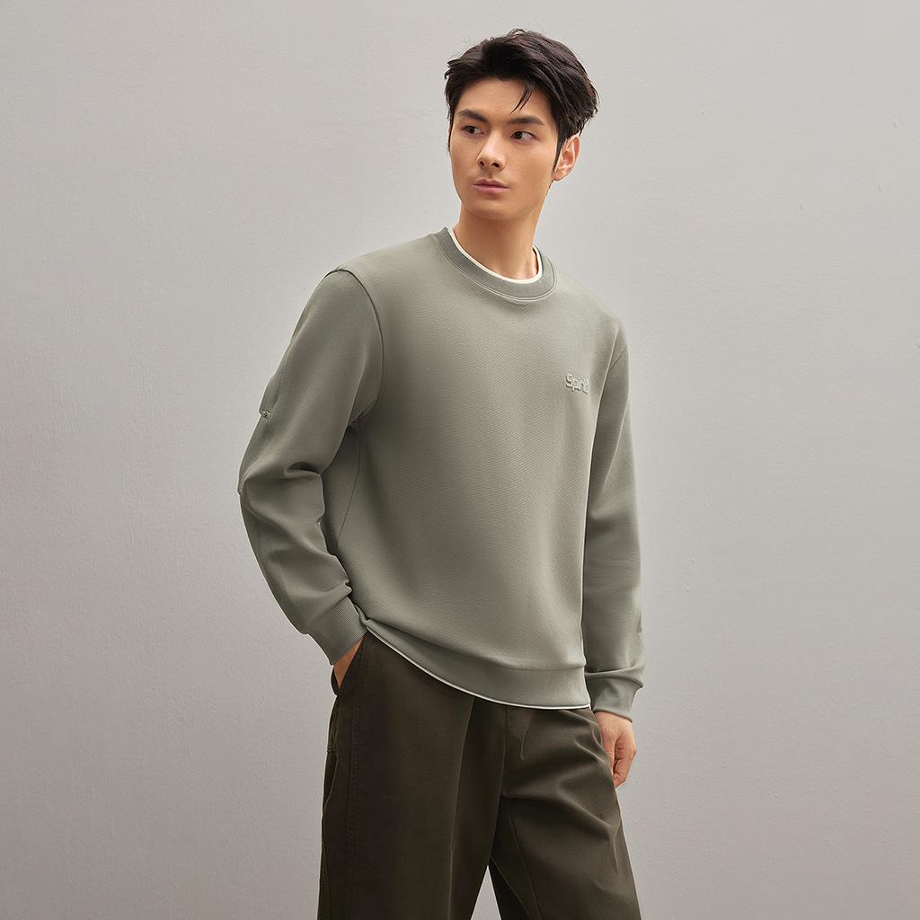 HLA Sweatshirts Men's Medium Gray B2 Moderate HNZWD3J112A