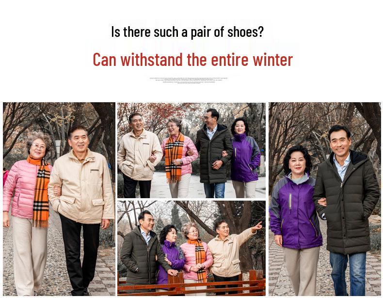 Women's Winter Non-Slip Waterproof Cotton Shoes with Velvet Lining for Middle-Aged and Elderly - Warm Walking & Sports Snow Boots
