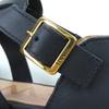Pristine LOEWE Sandals CAMPO Logo Buckle Gurkha Sandals Black 39 L814465X77 Used