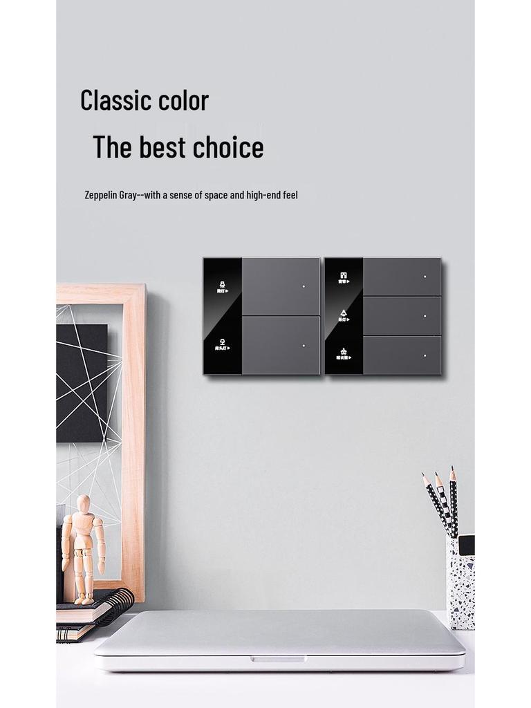 Przełącznik Smart Premium z Wyświetlaczem Ekranowym dla Aplikacji Mijia ze Sterowaniem Głosowym, Wersja Zero-N, Inteligentny Panel do Całego Domu