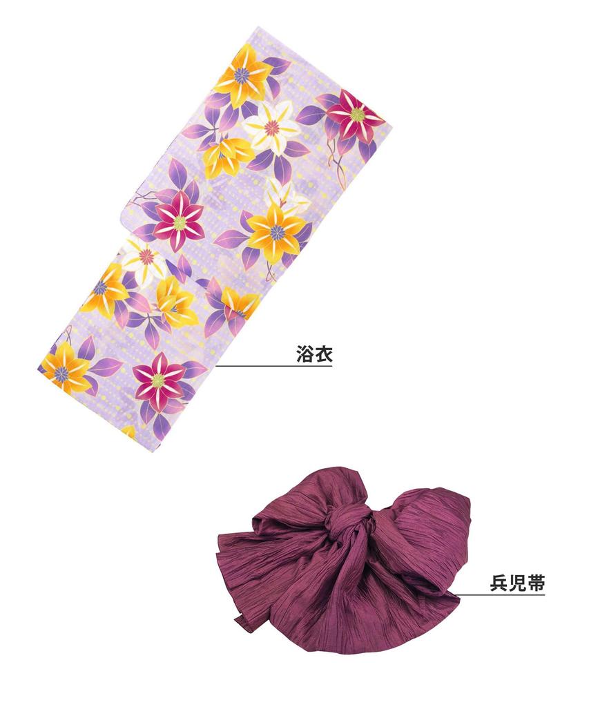 Yukata Zestaw Retro Change Heiko Dziewczęcy Słodki [KYOETSU] Zestaw, Dziewczęcy, Junior, C, Splot, 2-częściowy (Yukata, Obi), (130cm, 5. Niewola)