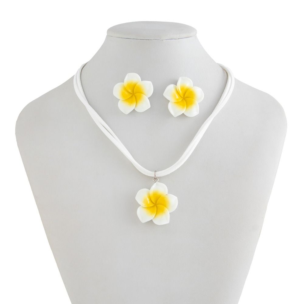 Bohemia Flower Necklaces Earrings Egg Flower Bohemia Style Jewelry  Party