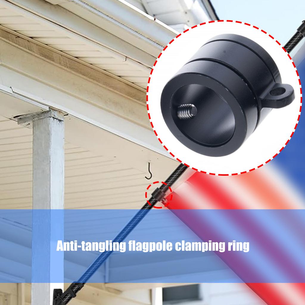 Rustproof Aluminum Alloy Flag Poles Rotating Rings Adjusting Bearing Swivel System for 0.8-1.01Inch Flagpoles Antitangle