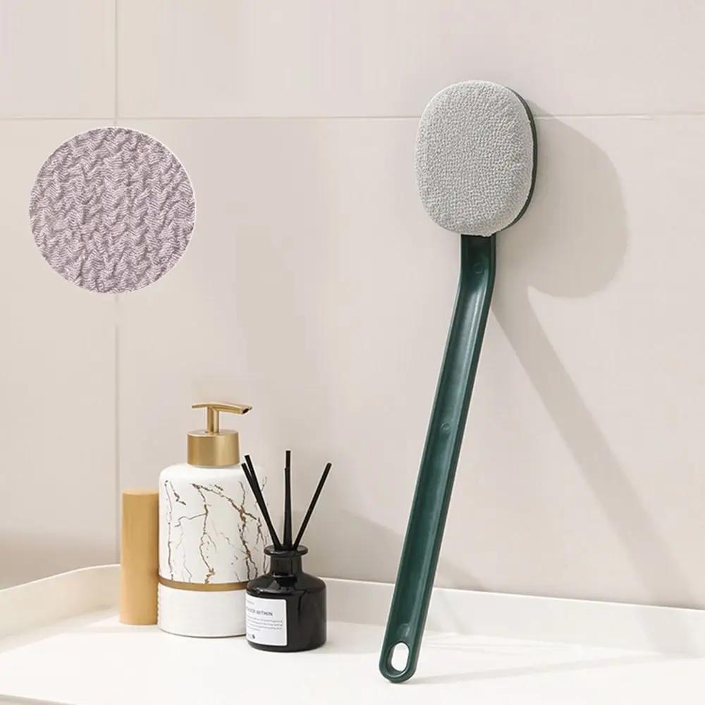 Anti Slip Back Scrubber for Shower Soft Bristles Long Handle Shower Brush Rubbing Body Scrubbing Body Exfoliating Dry Brush