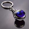 Key Chain Decorative 12 Constellation Exquisite Universal Double Glass Ball Pendant for Phone