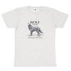[COLORATA] Adult Museum Design T-Shirt, Short Sleeve, Size L (Wolf: Light Gray)