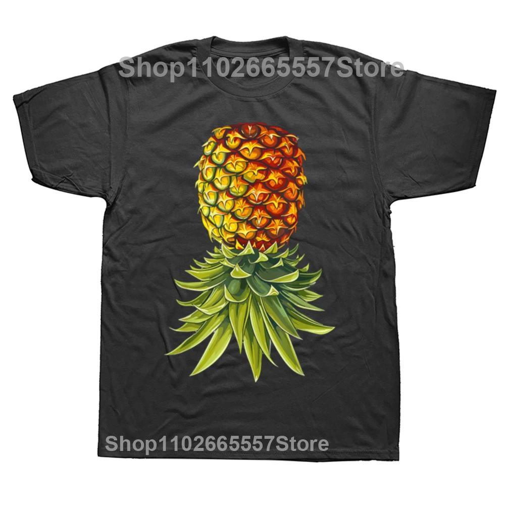 Lustig Wirklich Wie Invertiert Auf Dem Kopf Ananas T-Shirts Herren Mode Lässiges T-Shirt Baumwolle Locker Übergroßes T-Shirt