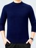 Herren Business Casual dicker Kaschmirpullover - Neuer Stil, Halbhoher Rundhalsausschnitt, 100% Reines Kaschmir, Hochwertige Basisschicht