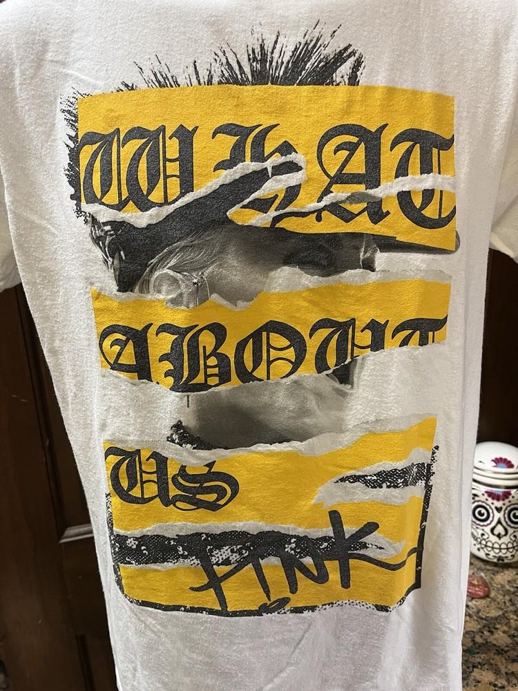 Розовая, Размер Medium, Белая, Красивая, Травма 2019, Графическая футболка Мирового тура, Унисекс футболка XXL