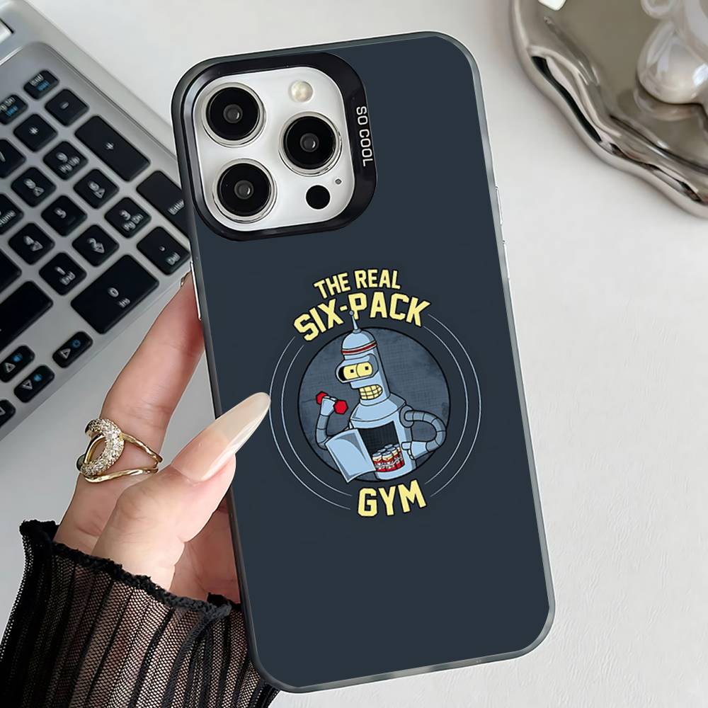 F-Futurama Funny B-Bender Phone Case For iPhone 17,16,15,14,13,12,11,Pro,Max,Plus,E,Air,Mini Black Tpu Cover