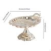 Decorative Pedestal Fruit Plate Bowl Footed Metal for Kitchen Restaurant