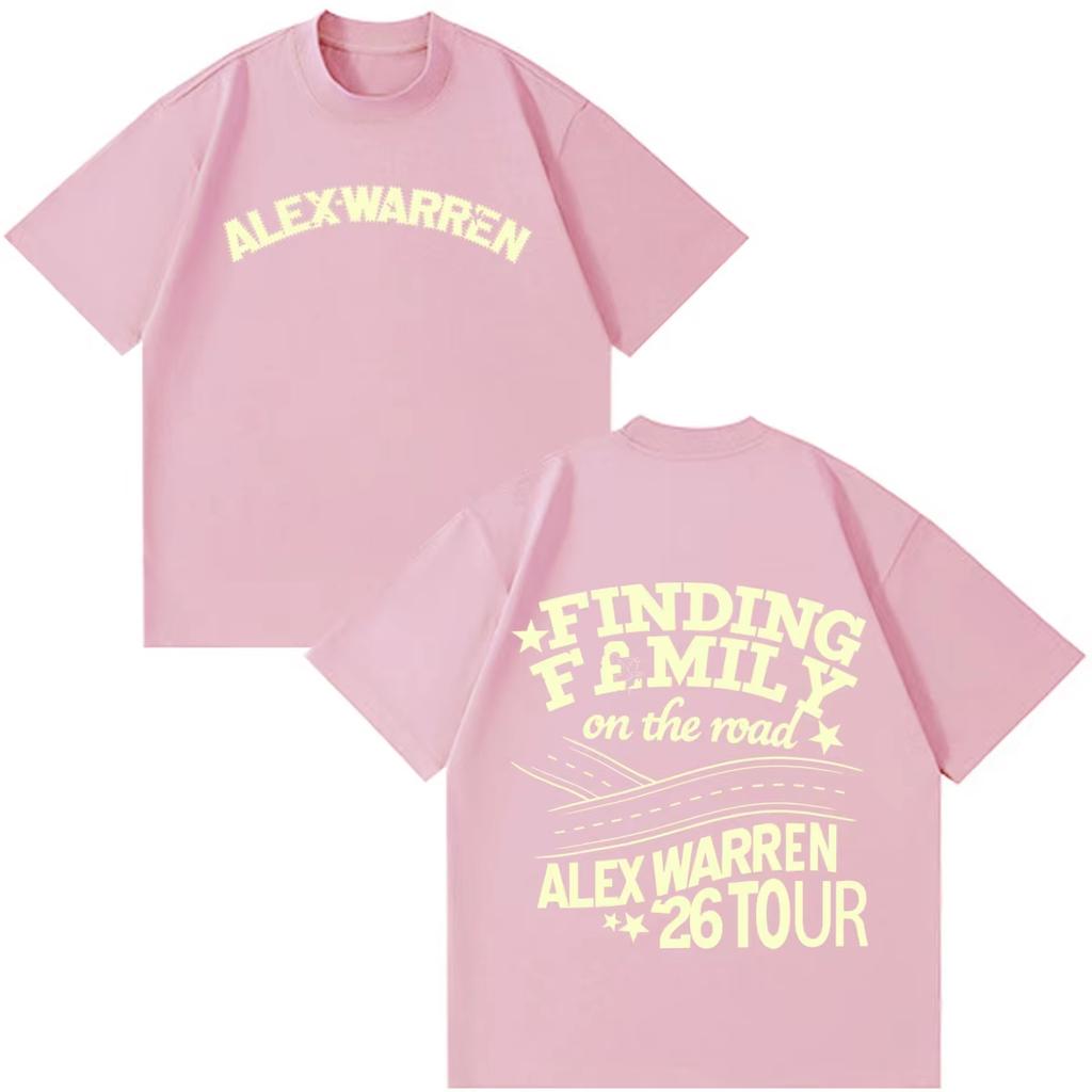 Singer Alex Warren 2026 Tour Print Tshirt Unisex Unisex Fashion Clothing Tshirt 2026 Summer New Pure Cotton Casual Unisexs Tshirt