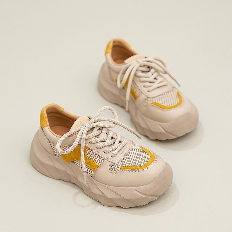 Johnature Lightweight Breathable Mesh Shoes Versatile Sports And Leisure Mixed Colors Women's Shoes