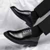 Leather shoes men's business height increase  British trendy suit men's wedding shoes