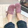 Fashion Comwarm New Women Hole Clogs Leisure House Hole Garden Shoes Outdoor Casual Women Beach Slides Sandals With Adjustable Buckle