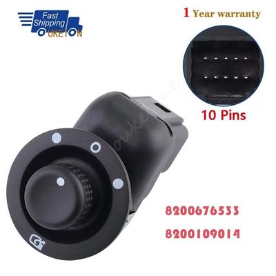 Pour Renault 2005-2017 Clio III 2003-2017 Scenic 2002-2017 Megane II 2008-2017 Kangoo Interrupteur de Commande de Rétroviseur Électrique 8200676533
