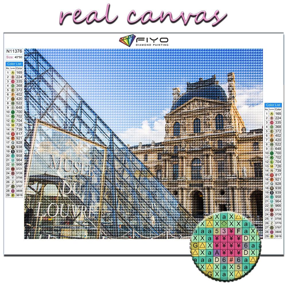 5D Diamond Painting Louvre Museum DIY Diamond Embroidery Rhinestone Home Decoration