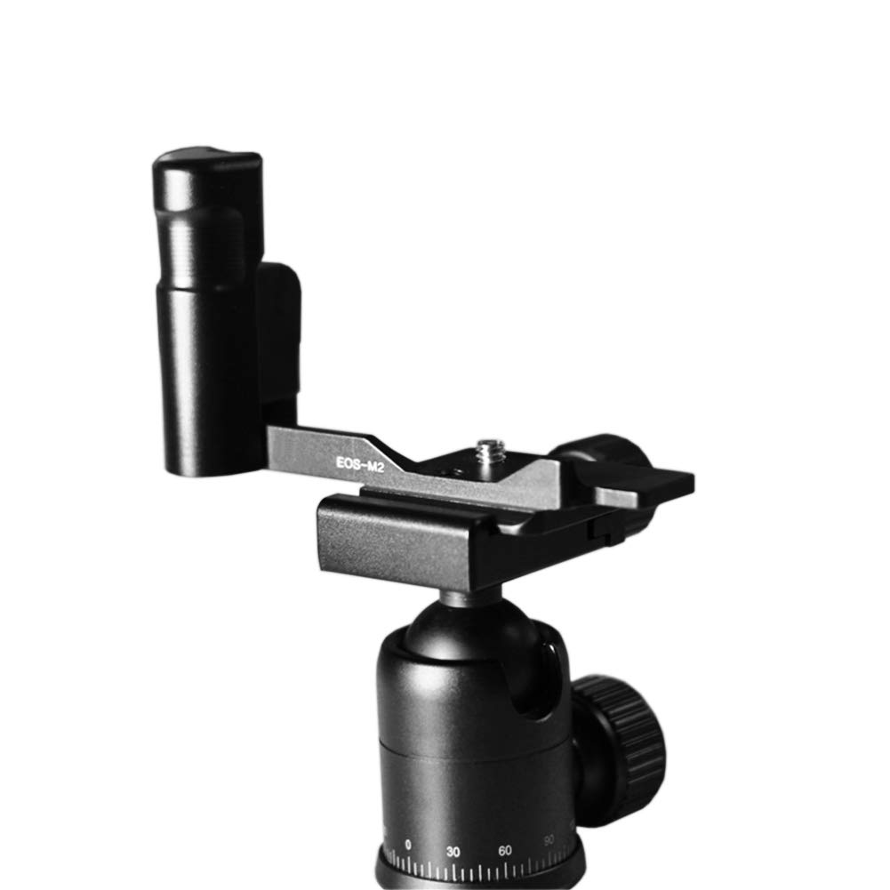 Kinokoo Metal L-Shaped Quick Release Plate Bracket for Canon EOS-M2/EOS-M2 with 1/4" Screws