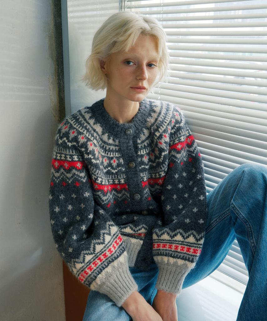 Greenbutter Frost Balloon Cardigan (Charcoal)