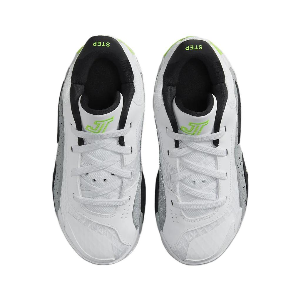 Air Jordan Tatum 2 PS Neon Kids Sneakers White Black Wolf-Grey FJ6460-100