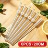 Flower Glass Straws Reusable Clear Straws for Smoothies Cocktails Drinking Eco Friendly Bar Tools Drinkware Straws with Brushes