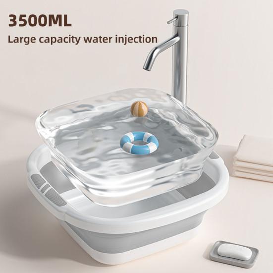 Yousheng Large Capacity Foot Basin Foldable Design Portable Foot Bath Tub Basin Expandable Easy Storage Foot Soak Basin