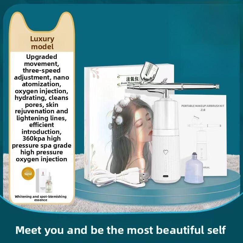 Oxygen Injection Water Replenishment Instrument Handheld Spray Gun High Pressure Sprayer Complexion Humidification Steam Facial Beauty Salon
