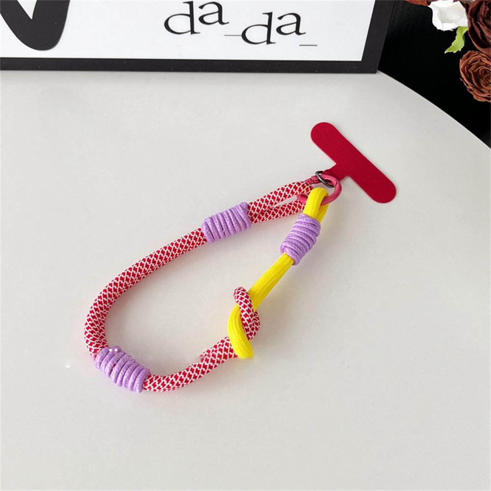 Lindo cordón para teléfono móvil, adorno colgante, se puede llevar, cuerda torcida, colgante antipérdida, correas de muñeca cortas resistentes de moda