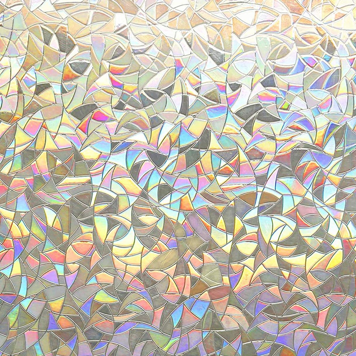 

Пленка для защиты окон Rainbow Window Clings 3D Декоративная виниловая витражная наклейка на окно Статическая наклейка наклейка неклейкая 30x100 CM