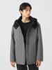 Beams Heart Quilted Down Hoodie Stand 42190015286 Men's Coat, Gray, XL,