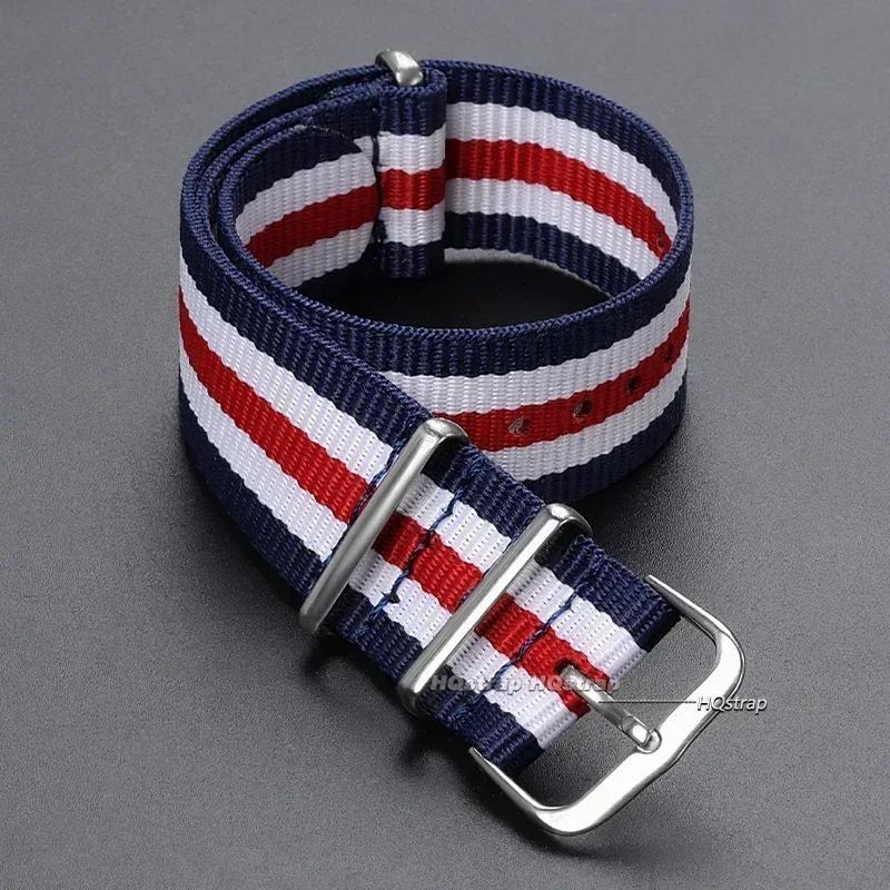 

High Quality Nylon Watch Band for Seiko Strap for Casio Military Casual Watchband 16 18mm 20mm 22mm Army Sport Bracelet Replace 16mm