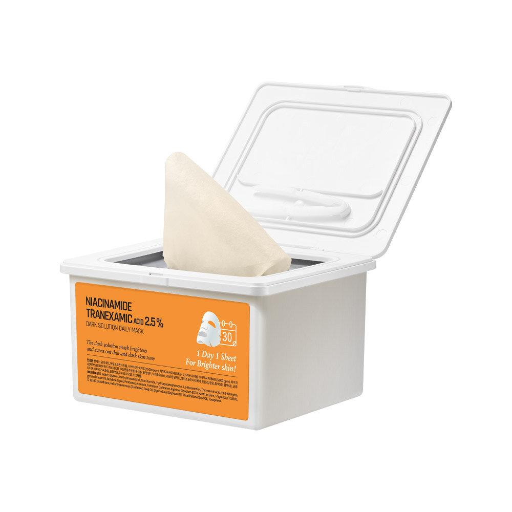 BEAUSTA 1 pack a day, tranexamic acid 2.5% dark solution mask pack, 30 sheets x 2