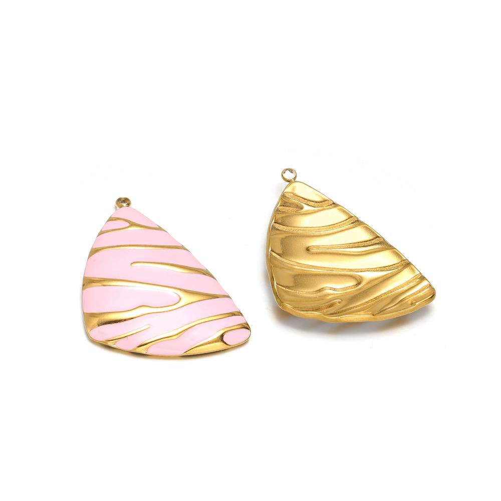 5pcs Stainless Steel Enamel Triangle Charms for DIY Jewelry Findings Necklace Pendant Bracelets Earrings Making Eardrop Supplies