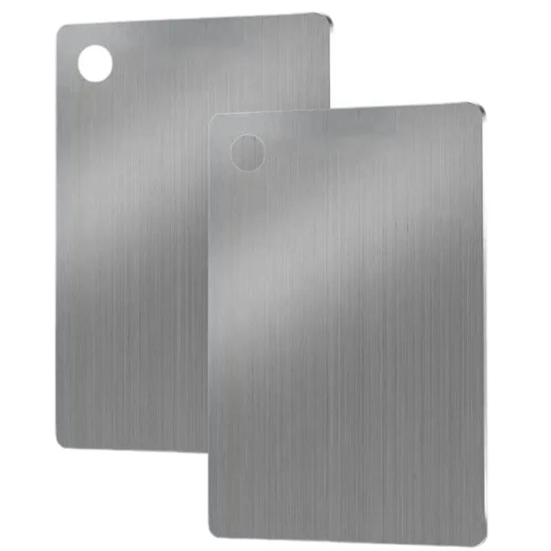 Stainless Steel Cutting Boards Set for Kitchen Dual Sided Design for Fruits Vegetables and Meats Easy To Clean Space Saving