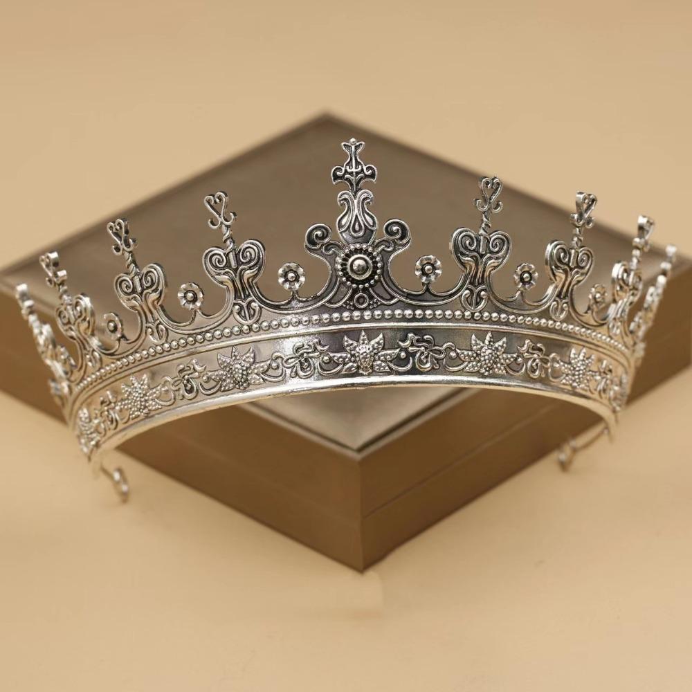 Cosplay Vintage Male Crown Stage Performance Prince Crown Hair Hoop Medieval King Crown Party
