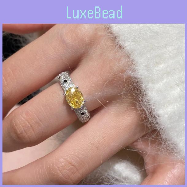 Beautiful Womens Open Adjustable Yellow Diamond Ring Elegant Luxurious Design For 2024