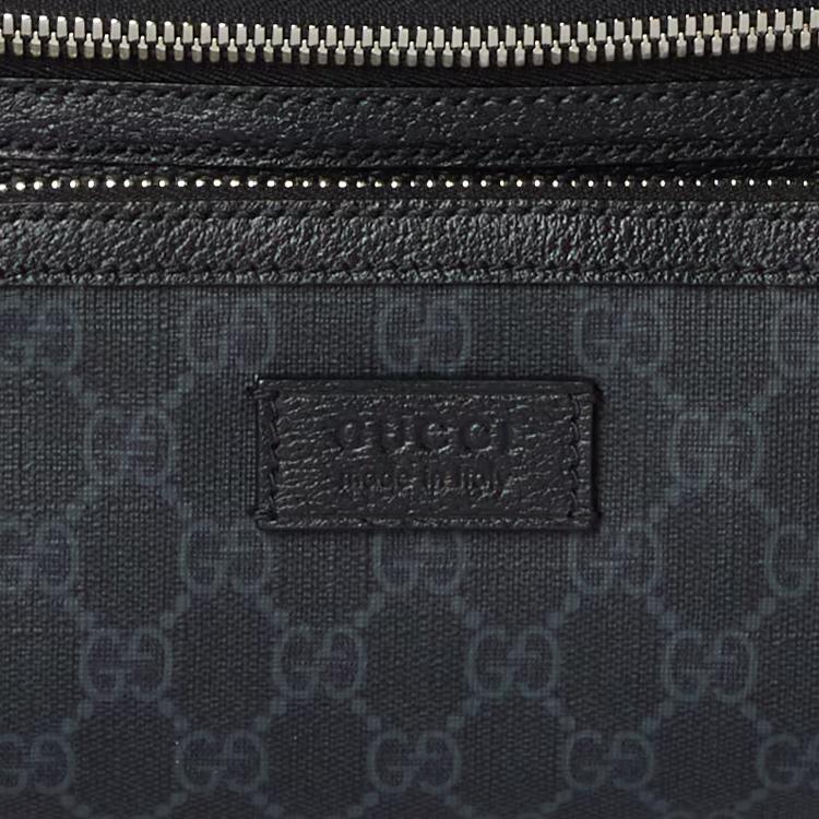 Gucci Gg Supreme Canvas a Kůže Uzavírání na zip Ledvinka Malá Pánská ledvinka Černá 795463-FADJK-1000