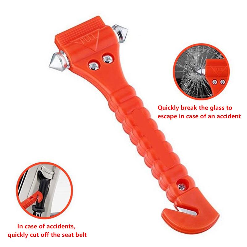 1Pc Camping Driving Car Seat Belt Cutter 2-In-1 Emergency Break Window Glass Punch Life Rescue Tools Survival Safety Hammer