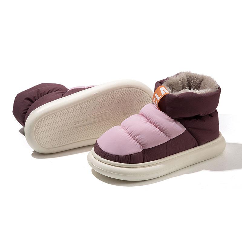 Lightweight Indoor Winter Slippers Women Boots For Waterproof Non -Slip Home Cotton Men Casual Ankle Warm Couple Shoes