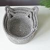 Desktop Storage Sets Cat Ear Organizer Cosmetic Snacks Sundry Keys Woven Storage Basket