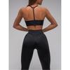 High Waisted Abdominal Fitness Pants Female Quick-drying Elastic High Elastic Sports Color-splicing Tight Peach Hip-lifting Pants Skinny Leggings