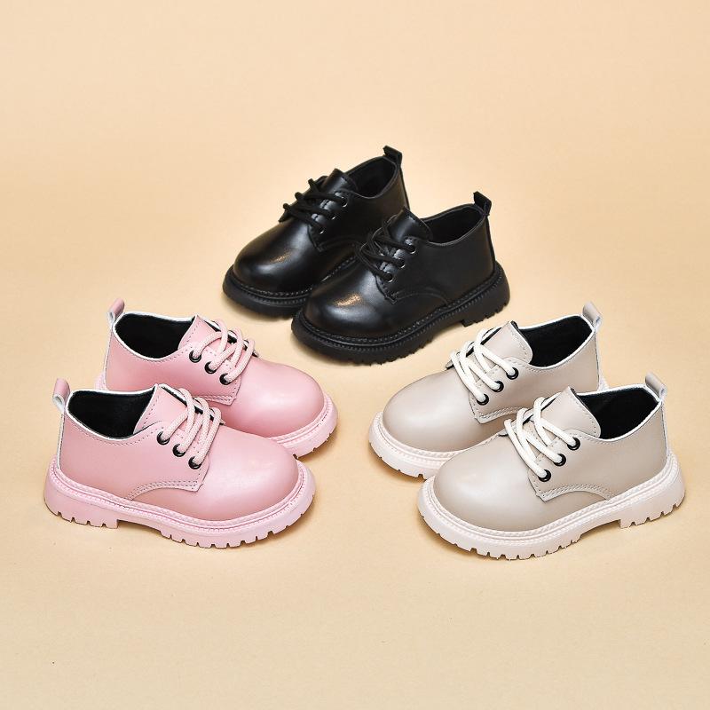 Fashion Girls Shoes Spring New British Style Kids Leather Shoe Anti Slip Child Performance Shoes Soft Soled Girl Casual Shoe