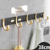 CMAOS Wall-Mounted Black & Gold Bathroom Towel Rack
