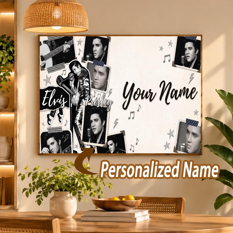 Custom Name Elvis Presley 5D Diamond Painting Personalized Full Drill Diamond Art Kit Gift
