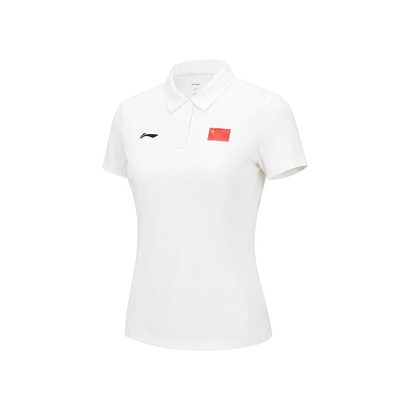 Li-Ning Ultimate Glory Series Simple High Elastic Comfortable Slim Fit Versatile Quick Dry Breathable Short Sleeve Polo Shirt Women tops APLW070-3