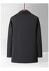 Mid-Length Lapel Business Casual Windbreaker for Men - Spring/Autumn Collection