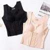 Postpartum Slimming Waist Trainer Bra Vest with Chest Pads and Anti-Hunchback Support