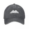Berglandschap grijs Baseballpet vispetten Unisex theemuts Unisexs grote maat hoed Sportpet Voor Unisex Dames