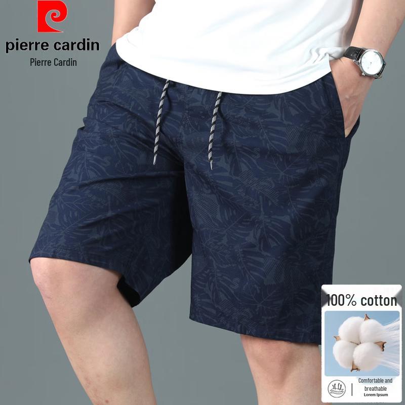 Pierre Cardin Men s Summer Printed Cotton Straight-Leg Casual Pants XL